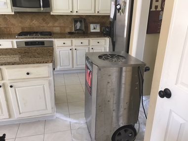 Water Damage in Mineral Wells, TX after Water Migrated to Kitchen Ceiling (4)